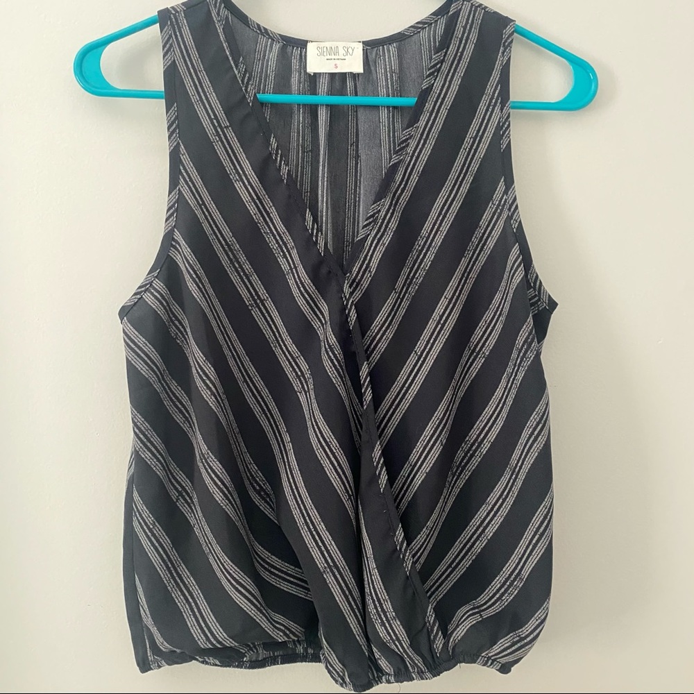 NWOT Sienna Sky Navy Blue Dress Top